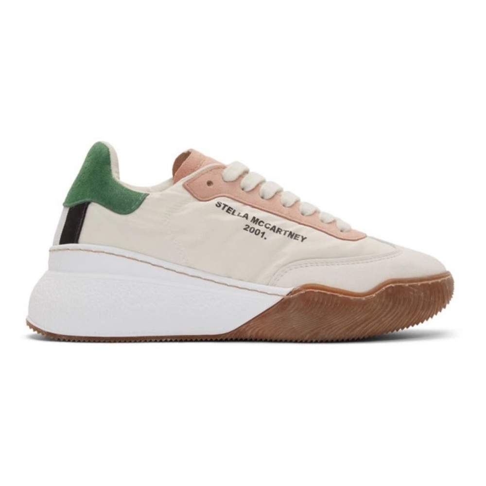 Stella McCartney Cream and Green Casual Sneakers